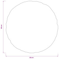 Produktbild för Kuddöverdrag 6 st HEERLEN Ljusblå Ø 60 cm Chenilletyg