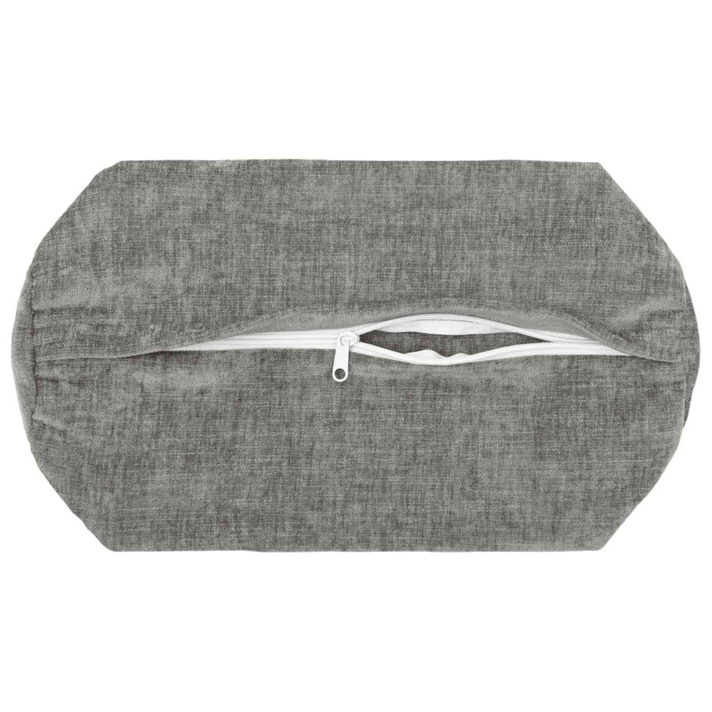 Produktbild för Kuddöverdrag 6 st HEERLEN Mörkgrå Ø 15 x 40 cm Chenilletyg