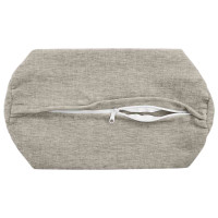 Produktbild för Kuddöverdrag 6 st HEERLEN Ljusgrå Ø 15 x 40 cm Chenilletyg