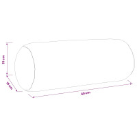 Produktbild för Kuddöverdrag 6 st HEERLEN Ljusgrå Ø 15 x 40 cm Chenilletyg