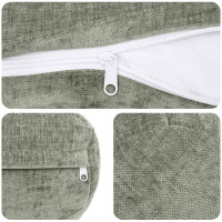 Produktbild för Kuddöverdrag 6 st HEERLEN Grön Ø 15 x 40 cm Chenilletyg