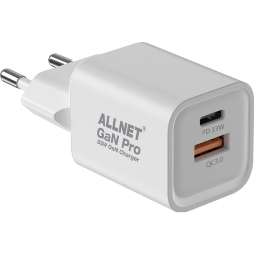 ALLNET Allnet Z ALLNET ersättningsnätadapter QC USB-C PD GaN nätagg...