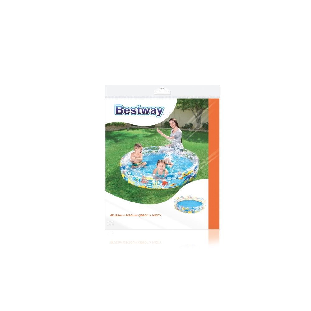 Produktbild för Bestway 51004, Uppblåsbar pool, 282 l, Rund, 2 År, Vinyl, Mu...
