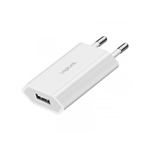 LogiLink LogiLink USB-uttagadapter, 1x USB-A 5 W, vit, europeiskt sti...