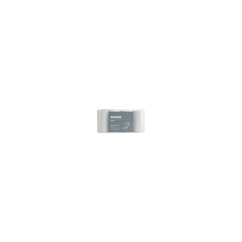 Produktbild för Toalettpapper Katrin Plus Easy Flush 2-lagers Ø11,5cm L50mxB...