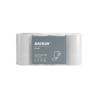 Produktbild för Toalettpapper Katrin Plus Easy Flush 2-lagers Ø11,5cm L50mxB...