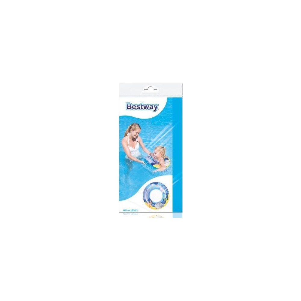 Produktbild för Bestway 36113, Blå, Orange, Gul, Badring, Mönstrad, Vinyl, 4...