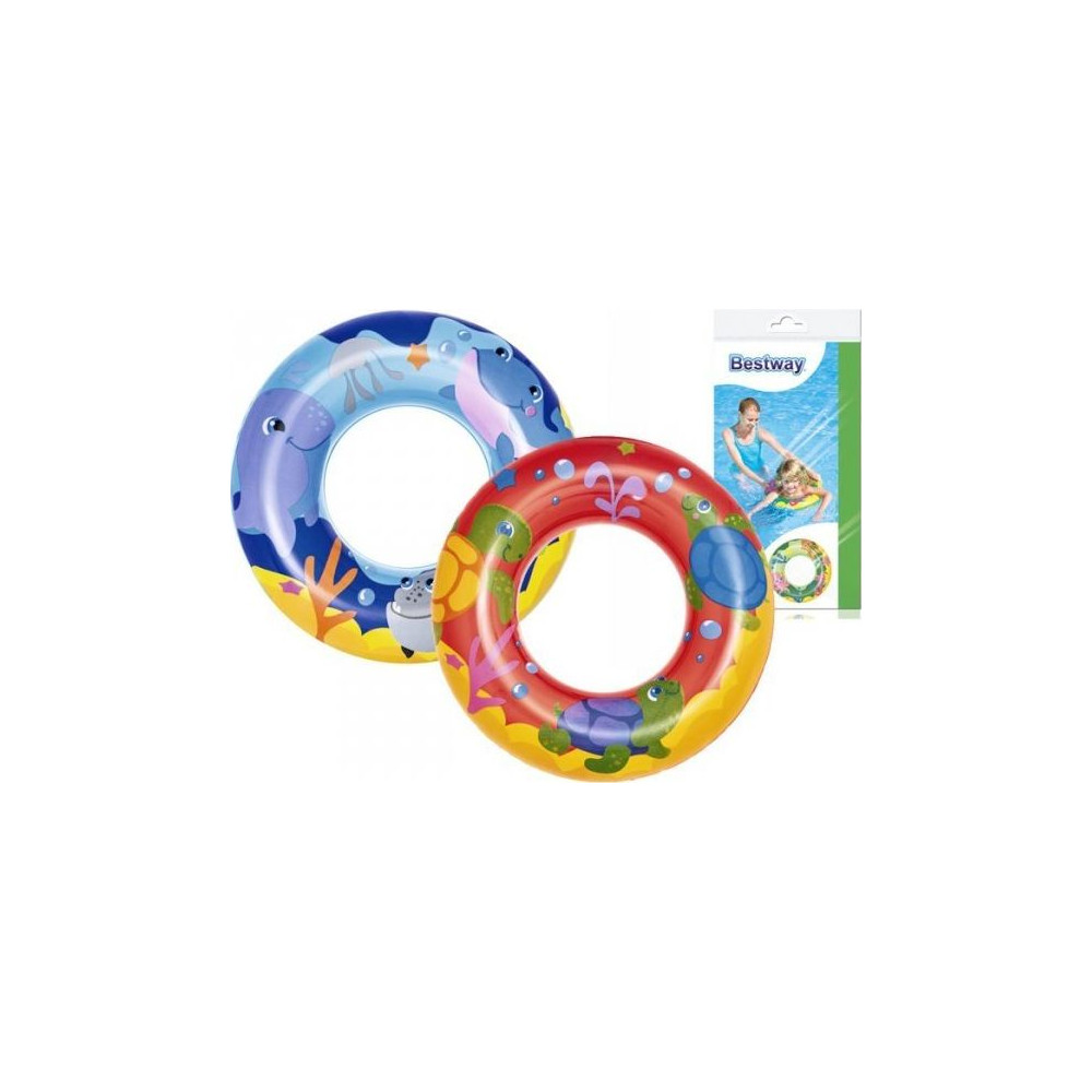 Produktbild för Bestway 36113, Blå, Orange, Gul, Badring, Mönstrad, Vinyl, 4...