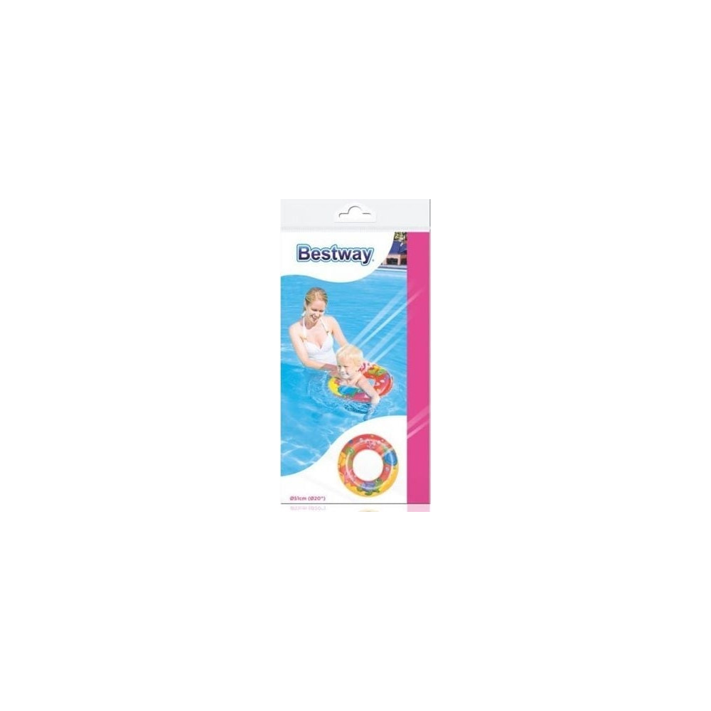 Produktbild för Bestway 36113, Blå, Orange, Gul, Badring, Mönstrad, Vinyl, 4...