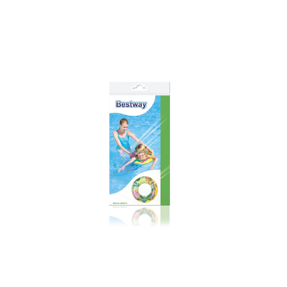 Produktbild för Bestway 36113, Blå, Orange, Gul, Badring, Mönstrad, Vinyl, 4...
