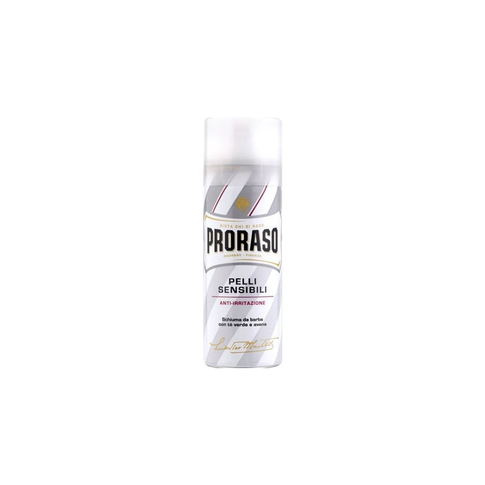 Produktbild för Proraso Sensitive Skin Shaving Foam For Men With Green Tea A...