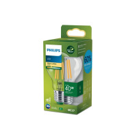 Produktbild för Philips - LED-glödlampa med filament - form: A60 - klar finish - E27 - 2.3 W - varmt vitt ljus - 2700 K