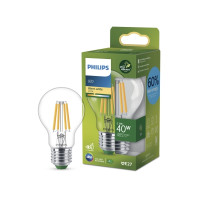 Produktbild för Philips - LED-glödlampa med filament - form: A60 - klar finish - E27 - 2.3 W - varmt vitt ljus - 2700 K