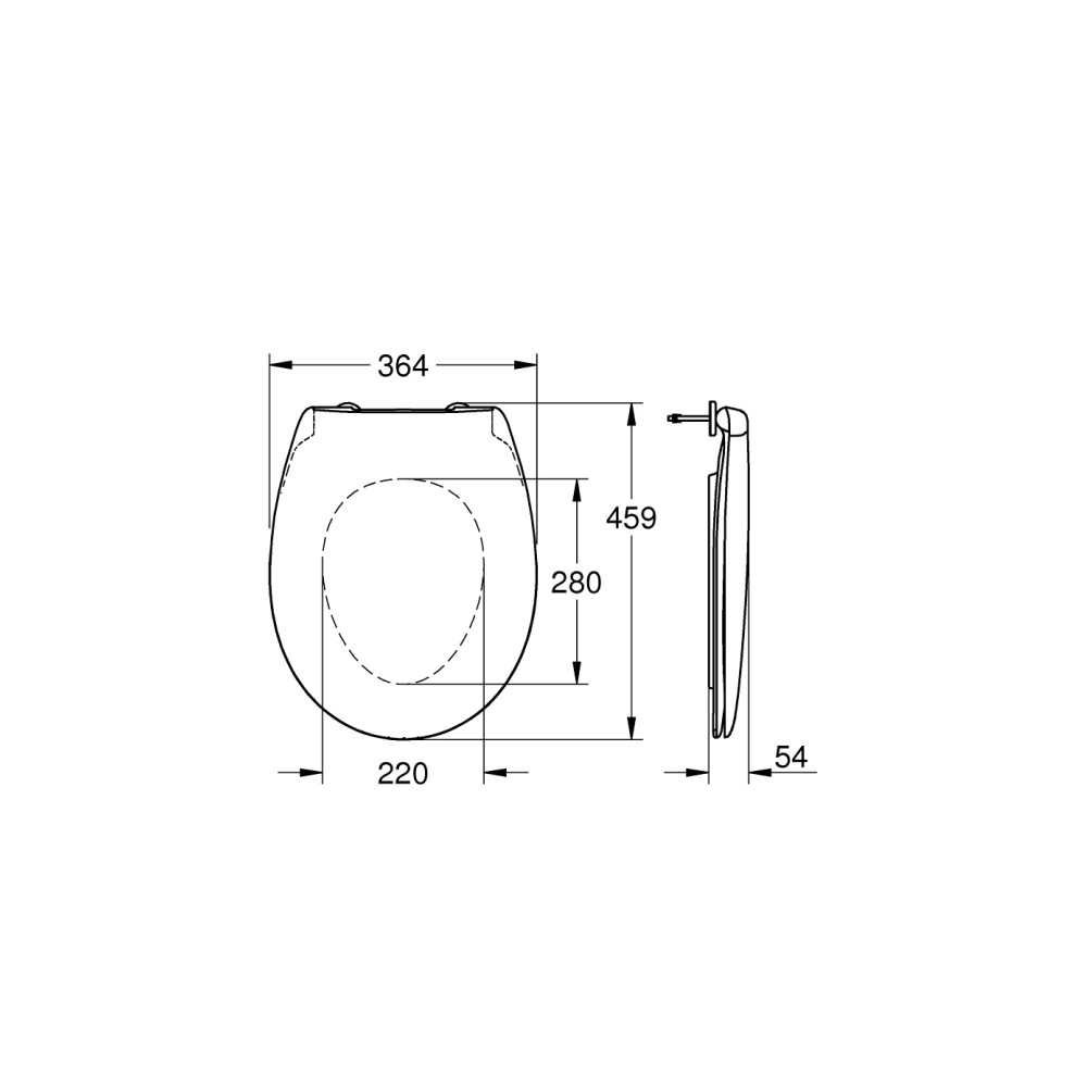 Produktbild för Grohe Bau Ceramic toalettstol