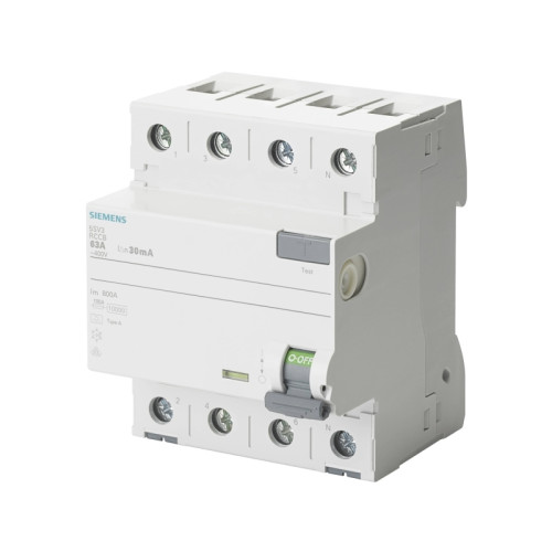 Siemens SIEMENS Felströmsbrytare typ A 63A 3-polig + noll 30mA utlös...
