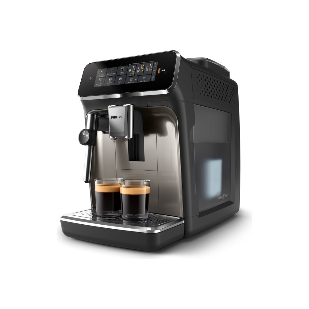Produktbild för Philips 3300 series EP3326 - automatisk kaffekokare med mjölkskummare - 15 bar - svart/krom