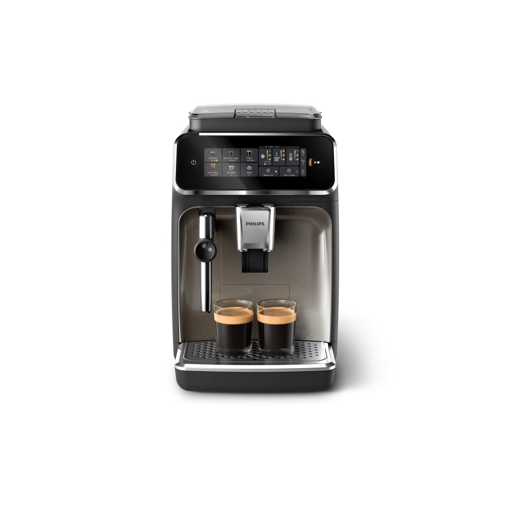 Produktbild för Philips 3300 series EP3326 - automatisk kaffekokare med mjölkskummare - 15 bar - svart/krom