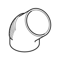 Produktbild för Silent-db20 bøjn. 45° 56mm