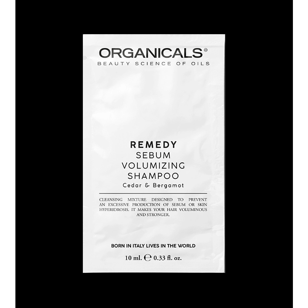 Produktbild för Organicals REMEDY Sebum Volumizing Shampoo Cedar & Bergamot volumizing shampoo for limp, easily greasy hair 10 ml