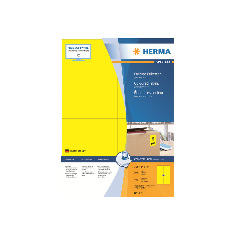 Produktbild för HERMA Special - etiketter - matt - 400 etikett (er) - A6