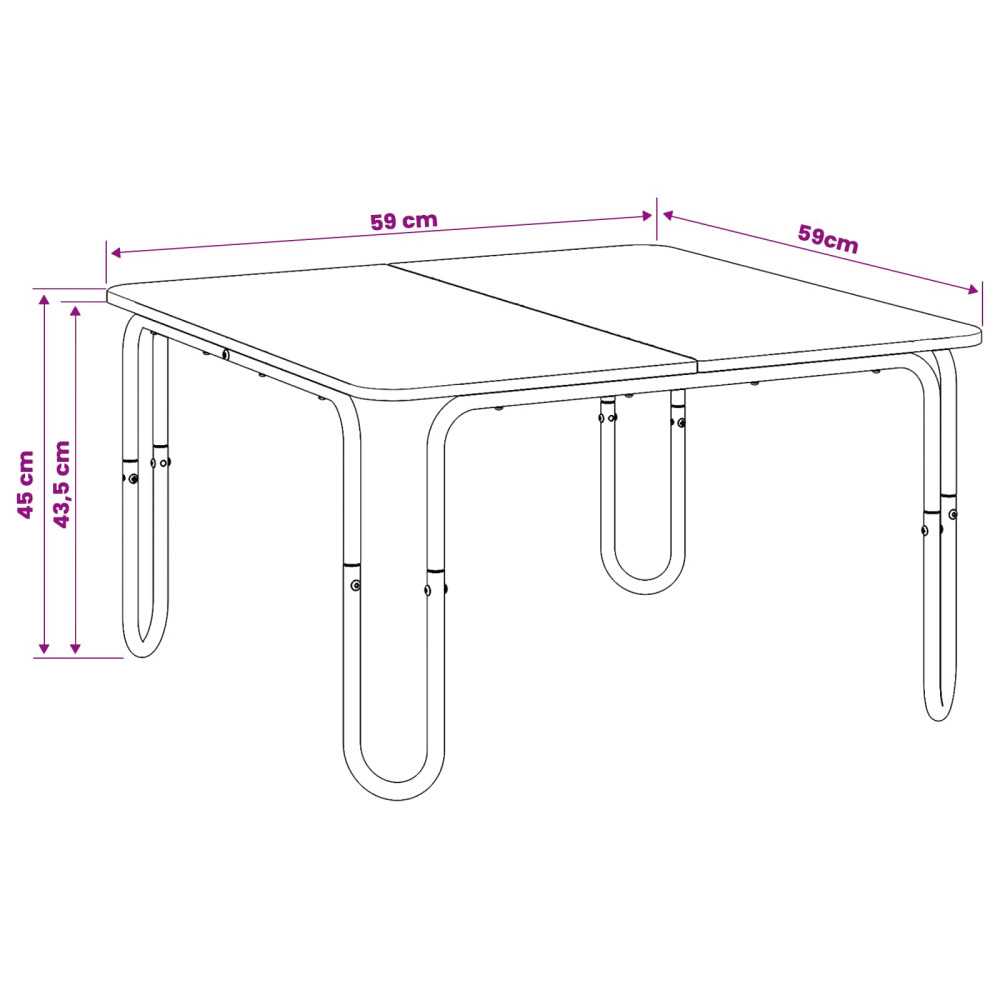 Produktbild för Kaffeebord Gammalt trä 59 x 59 x 45 cm Konstruerat trä