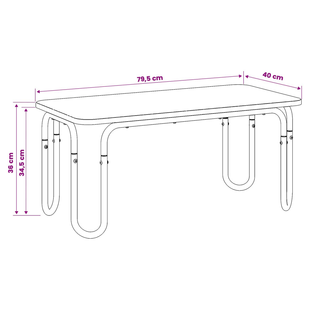 Produktbild för Kaffeebord Gammalt trä 79,5 x 40 x 36 cm Konstruerat trä