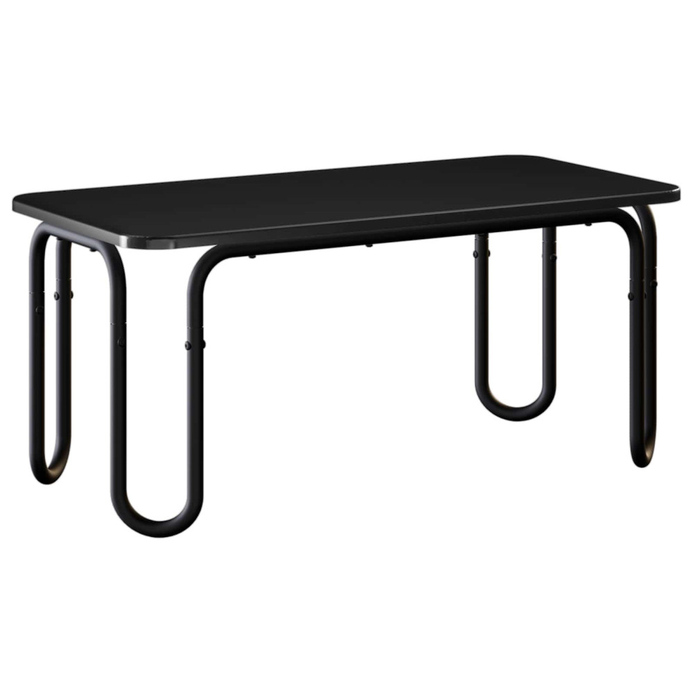 Produktbild för Kaffeebord Svart 100 x 50 x 45 cm Konstruerat trä