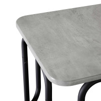 Produktbild för Kaffeebord Betonggrå 100 x 50 x 45 cm Konstruerat trä