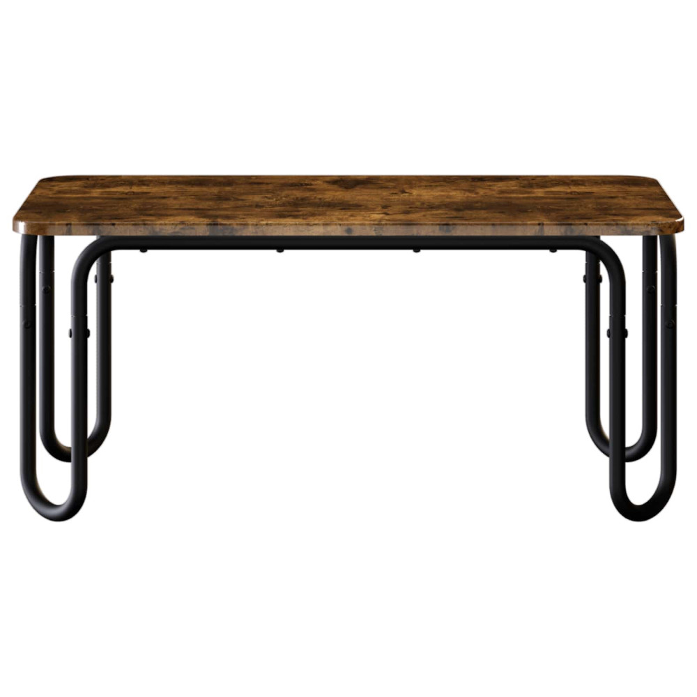 Produktbild för Kaffeebord Rökt ek 100 x 50 x 45 cm Konstruerat trä
