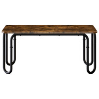 Produktbild för Kaffeebord Rökt ek 100 x 50 x 45 cm Konstruerat trä