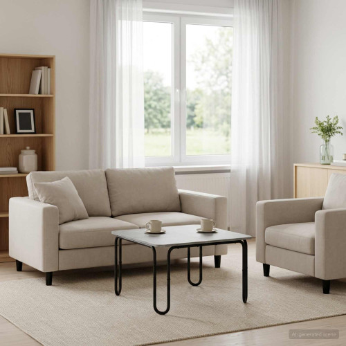 vidaXL Kaffeebord Betonggrå 79,5 x 79,5 x 45 cm Konstruerat trä