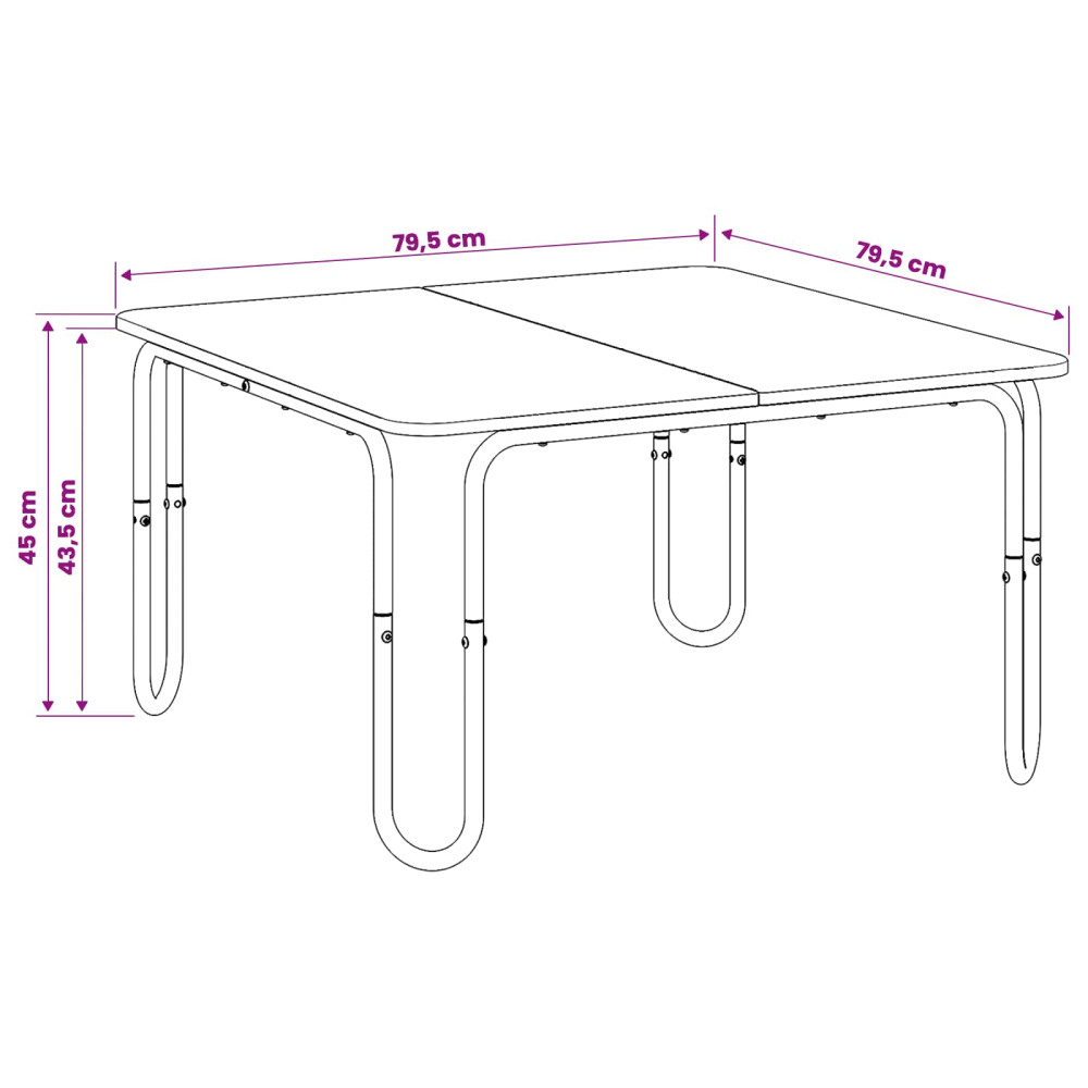 Produktbild för Kaffeebord Betonggrå 79,5 x 79,5 x 45 cm Konstruerat trä