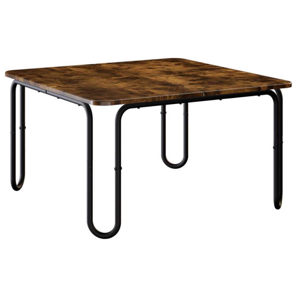 Produktbild för Kaffeebord Rökt ek 79,5 x 79,5 x 45 cm Konstruerat trä