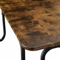 Produktbild för Kaffeebord Rökt ek 79,5 x 79,5 x 45 cm Konstruerat trä