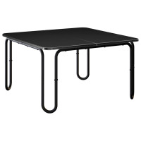 Produktbild för Kaffeebord Svart 100 x 100 x 45 cm Konstruerat trä