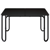 Produktbild för Kaffeebord Svart 100 x 100 x 45 cm Konstruerat trä