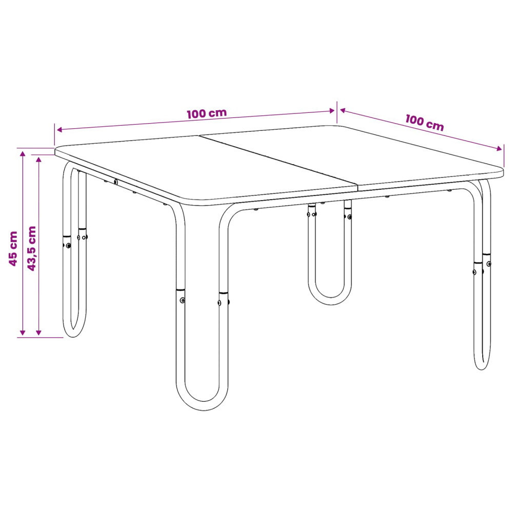 Produktbild för Kaffeebord Betonggrå 100 x 100 x 45 cm Konstruerat trä