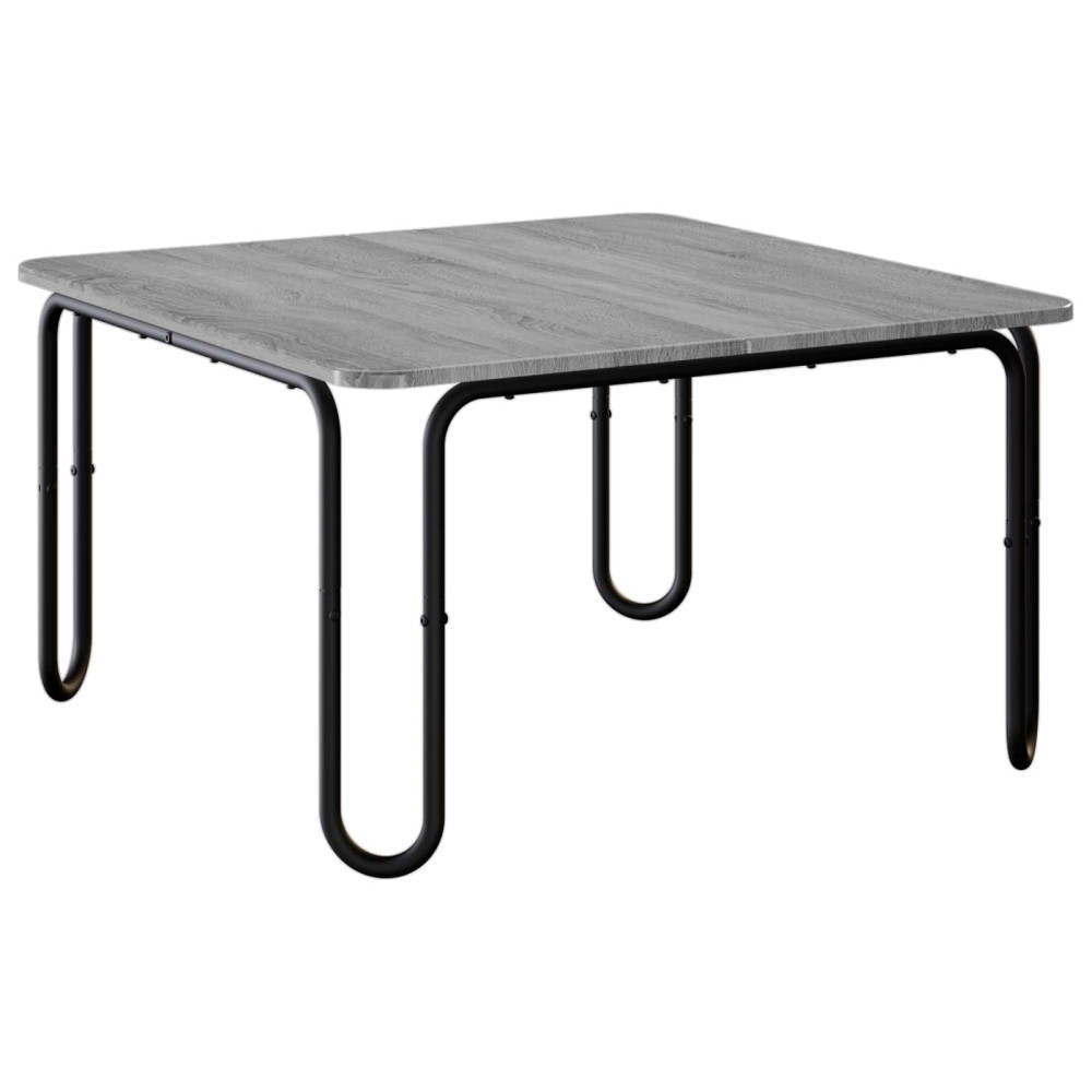Produktbild för Kaffeebord Grå Sonoma 100 x 100 x 45 cm Konstruerat trä