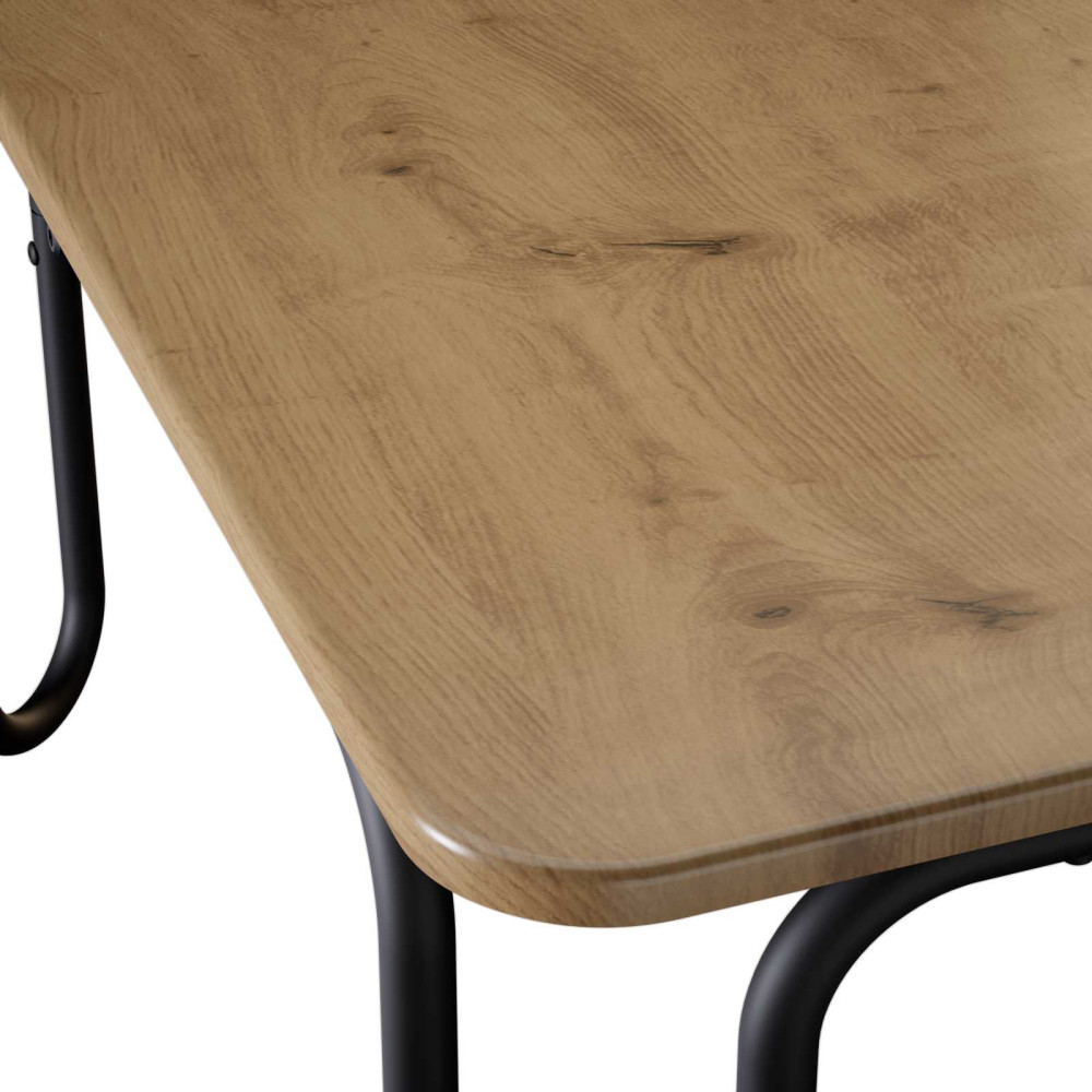 Produktbild för Kaffeebord Artisan-ek 100 x 100 x 45 cm Konstruerat trä