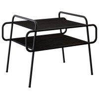 Produktbild för Kaffeebord Svart ek 70 x 50 x 51 cm Konstruerat trä