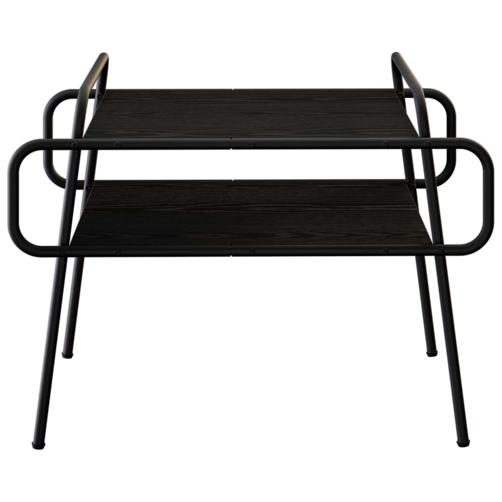 Produktbild för Kaffeebord Svart ek 70 x 50 x 51 cm Konstruerat trä