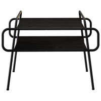 Produktbild för Kaffeebord Svart ek 70 x 50 x 51 cm Konstruerat trä