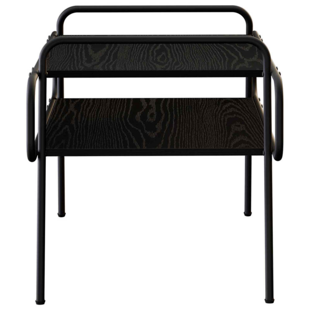Produktbild för Kaffeebord Svart ek 70 x 50 x 51 cm Konstruerat trä