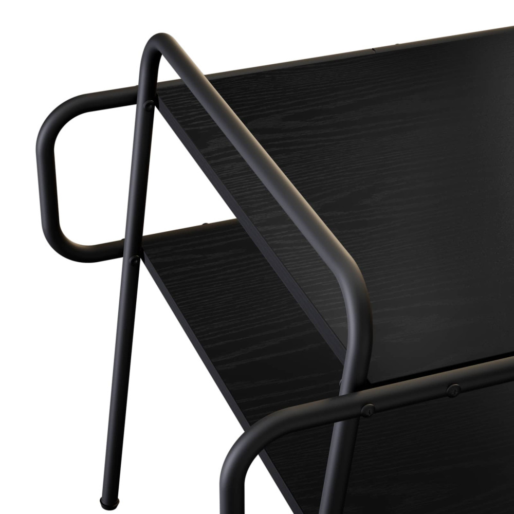 Produktbild för Kaffeebord Svart ek 70 x 50 x 51 cm Konstruerat trä