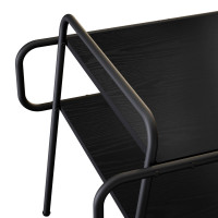 Produktbild för Kaffeebord Svart ek 70 x 50 x 51 cm Konstruerat trä