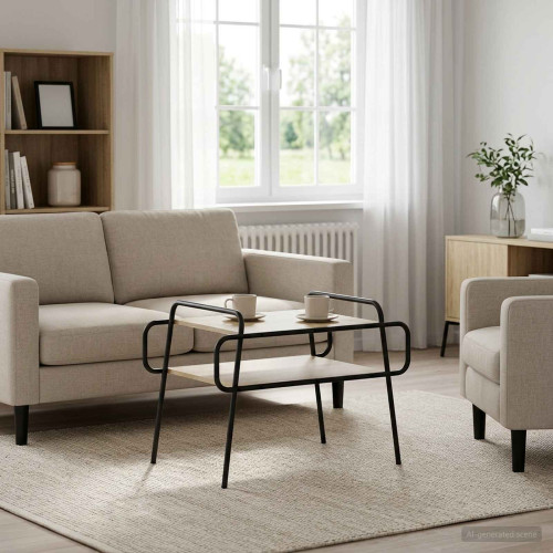 vidaXL Kaffeebord Sonoma-ek 70 x 50 x 51 cm Konstruerat trä