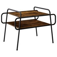Produktbild för Kaffeebord Rökt ek 70 x 50 x 51 cm Konstruerat trä