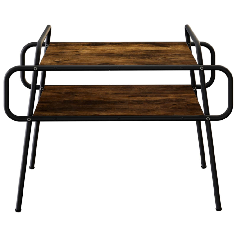 Produktbild för Kaffeebord Rökt ek 70 x 50 x 51 cm Konstruerat trä
