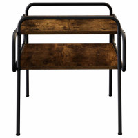 Produktbild för Kaffeebord Rökt ek 70 x 50 x 51 cm Konstruerat trä