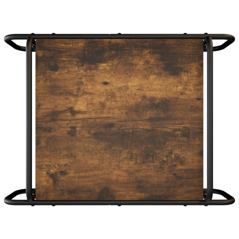 Produktbild för Kaffeebord Rökt ek 70 x 50 x 51 cm Konstruerat trä